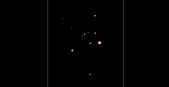 Delta Lyrae Cluster, or Steph 1, is a fine sight, with sparkling stars! (Perl 60mm refractor; personal digital drawing technique; home observatory)