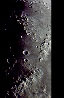 A close-up to the Vallis Alpes area! (Perl 60mm refractor and a Perl Echorius 1.3 Webcam; picture stacked with RegiStax and processed into a image editor; home observatory)