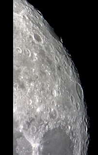 More Mare Humboldtianum and the Gauss Crater to the right on a Moon one day after full! (Perl 60mm refractor and a Perl Echorius 1.3 Webcam; picture stacked with RegiStax and edited with a image editor; home observatory; turbulence was present)