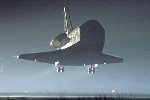 The Space Shuttle touches down on Thursday, Sept. 21 at 6:21 a.m. EDT at the KSC, after a de-orbit burn performed at 5:14 a.m.