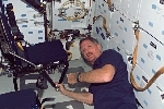 The crew is making preps in orbit, before reaching the International Space Station (ISS)