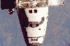 thumbnail to a view of Space Shuttle Atlantis approaching the ISS on Flight Day 3 / vignette-lien vers une vue de la mission STS-117 approchant de la Station Spatiale Internationale