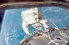 thumbnail to a view of the STS-117 mission fourth and final spacewalk on Flight Day 10 / vignette-lien vers la 4me et dernire sortie dans l'espace de la mission STS-117. 10me jour de vol