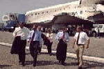 Senior NASA officials made a quick walk around about the orbiter after its landing, as they greeted the crew