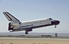 thumbnail to a view of shuttle Atlantis landing on Runway 22 at theEdwards AFB in California, on May 24, 2009 / vignette-lien vers une vue de la navette Atlantis  l'atterrissage, le 24 mai 2009, sur la piste 22 de la Edwards Air Force Base, en Californie
