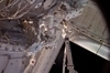 thumbnail to a view of the 2nd STS-130 spacewalk as two ammonia coolant loops were connected and varied other tasks were performed, on Flight Day 7 / vignette-lien vers une vue de la 2me sortie dans l'espace de la mission STS-130 qui avait pour but, lors du jour de vol n7, de connecter deux circuits de refroidissement  l'ammoniac et d'accomplir diverses autres tches