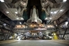 thumbnail to a view of the STS-131 mission launch stack ready in the Vehicle Assembly Building, to its roll to launch pad 39A / vignette-lien vers une vue du pack de lancement de la mission STS-131, dans le Vehicle Assembly Building, prt  rouler au pas de tir 39A