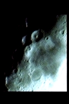 The area of Theophilus, Cyrillus, and Catharina craters (Perl 60mm refractor and a Perl Altaos 0.35 Webcam; picture stacked with RegiStax and edited with a image editor; home observatory)