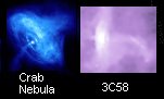 Crab Nebula and 3C58 torus and jets