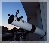A balcony may afford for a observation post. Here with a typical -albeit ancient somewhat- 114/900 Newtonian telescope!
