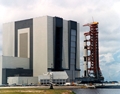 thumbnail to a view of the Apollo 11 rocket moving from the Kennedy Space Center Vehicle Assembly Building (VAB) to Launch Pad 39A, on May 20, 1969
