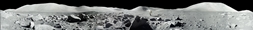 thumbnail to a view of a mosaic of several pictures taken on the Moon's surface by astronauts of Apollo 17, and constituting a pano view of one of the mission's working area
