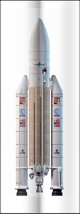 view of the Ariane 5-G+ launcher
