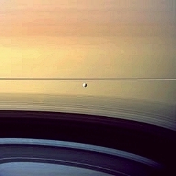 Editor's choice fine picture: Cassini working in the system of Saturn / La mission Cassini dans le systme de Saturne