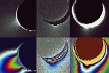 thumbnail to various images of geysers at Enceladus