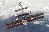 vignette-lien vers une vue de la Station Spatiale Internationale, l'ISS, un projet international qui a commenc en 1998 (image faisant partie de notre srie Images de la conqute spatiale)
