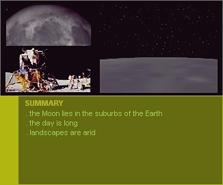 illustrations for the Moon, with a summary of the main aspects of it