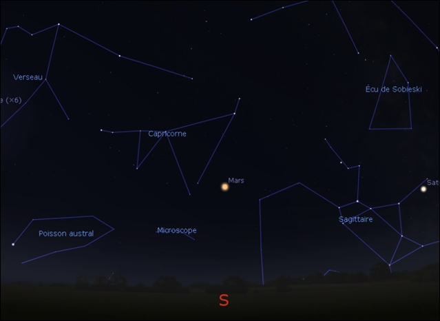 Check how Mars will appear in the sky of the northern hemisphere about the opposition of the Mars Observation Campaign 2018-2019!