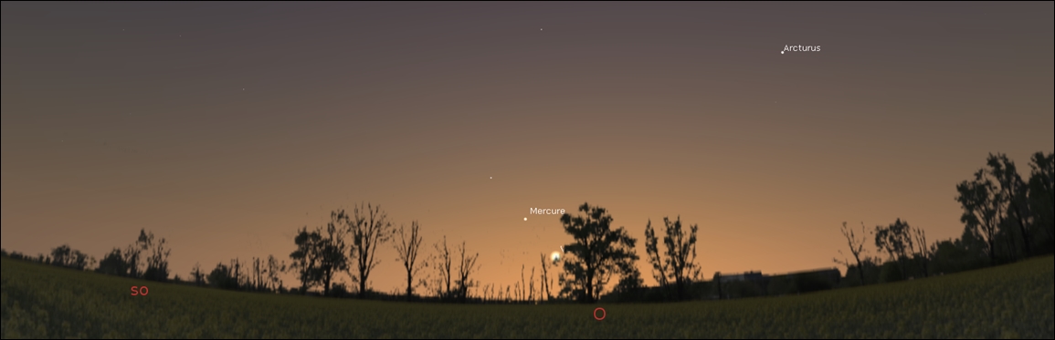 Mercury and Venus may be searched by twilight by late month!