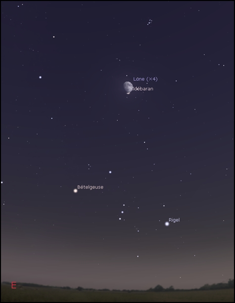 Moon close to Aldebaran tonight!