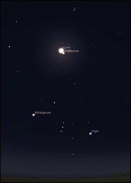 Moon close to Aldebaran tonight!