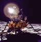vignette-lien vers une vue du module lunaire de la mission Apollo 14, dans les hautes terres de Fra Mauro