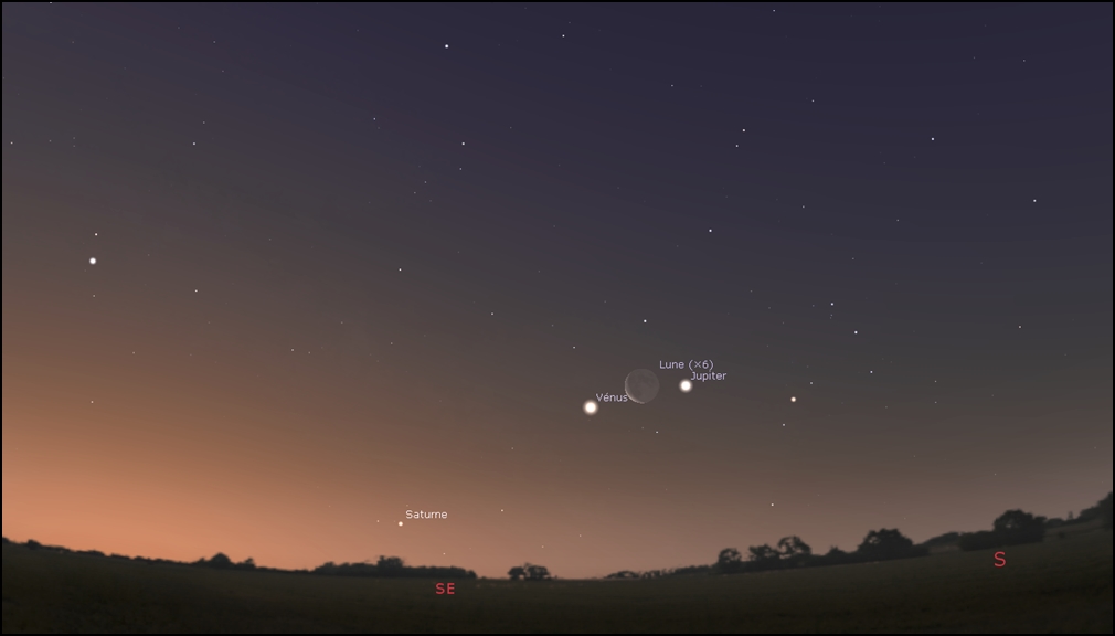 Moon close to Jupiter with Venus and Antares not that far!