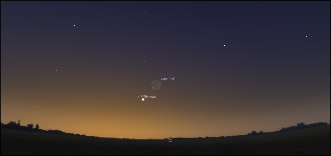 Where Mercury available like a morning star, Moon is close to it!