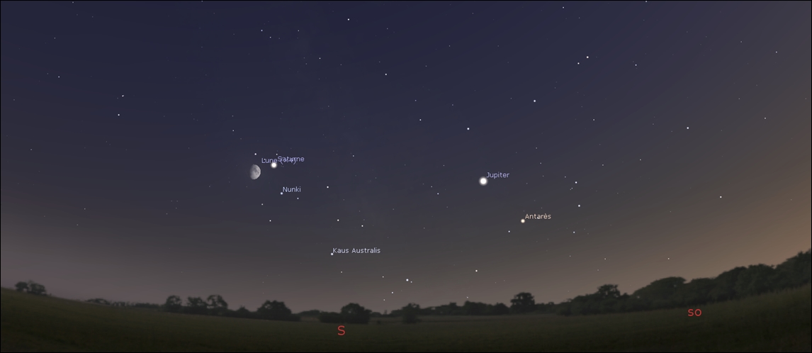 Moon close to Saturn tonight!