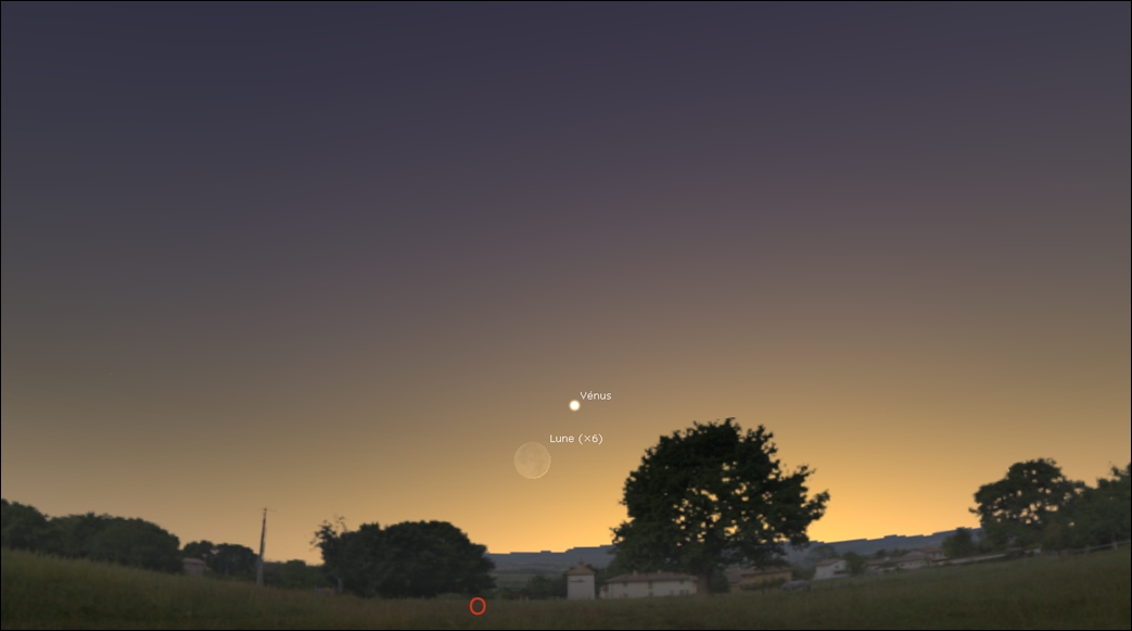 Moon close to Venus when the latter available like a evening star!