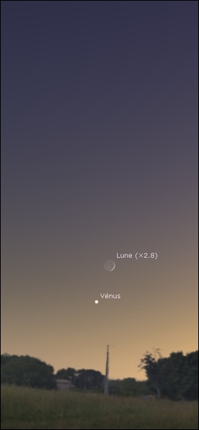 Moon close to Venus in twilight! A fine show