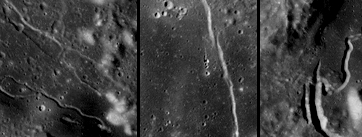 samples of linear and sinuous lunar rilles. A small part of Rupes Recta is featured center