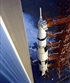 vignette-lien vers une vue additionnelle  la prcdente de l'ensemble de lancement de la mission Apollo 14 sortant du Vehicle Assembly Building