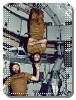 Crewmembers inside the Skylab