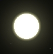 le Soleil vu de Vnus; diamtre apparent: 44' 15 sec.