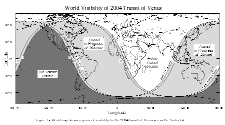 Fred Espenak's map of world visibility of 2004 Venus transit