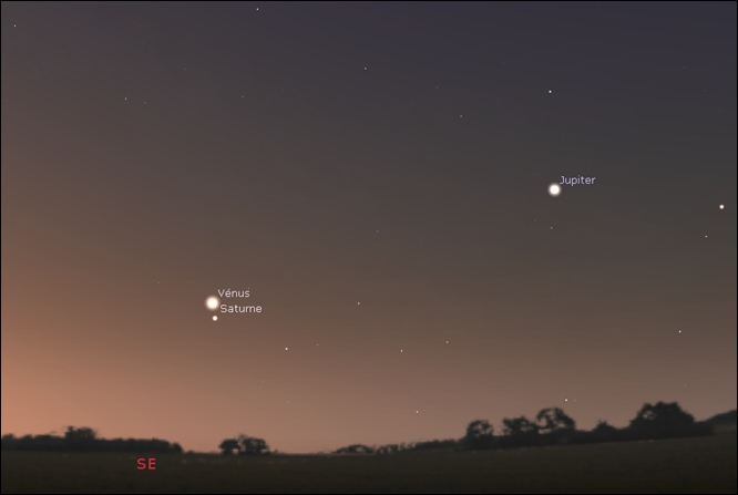 A closest between Venus and Saturn like morning stars, is reached by Feb. 18!